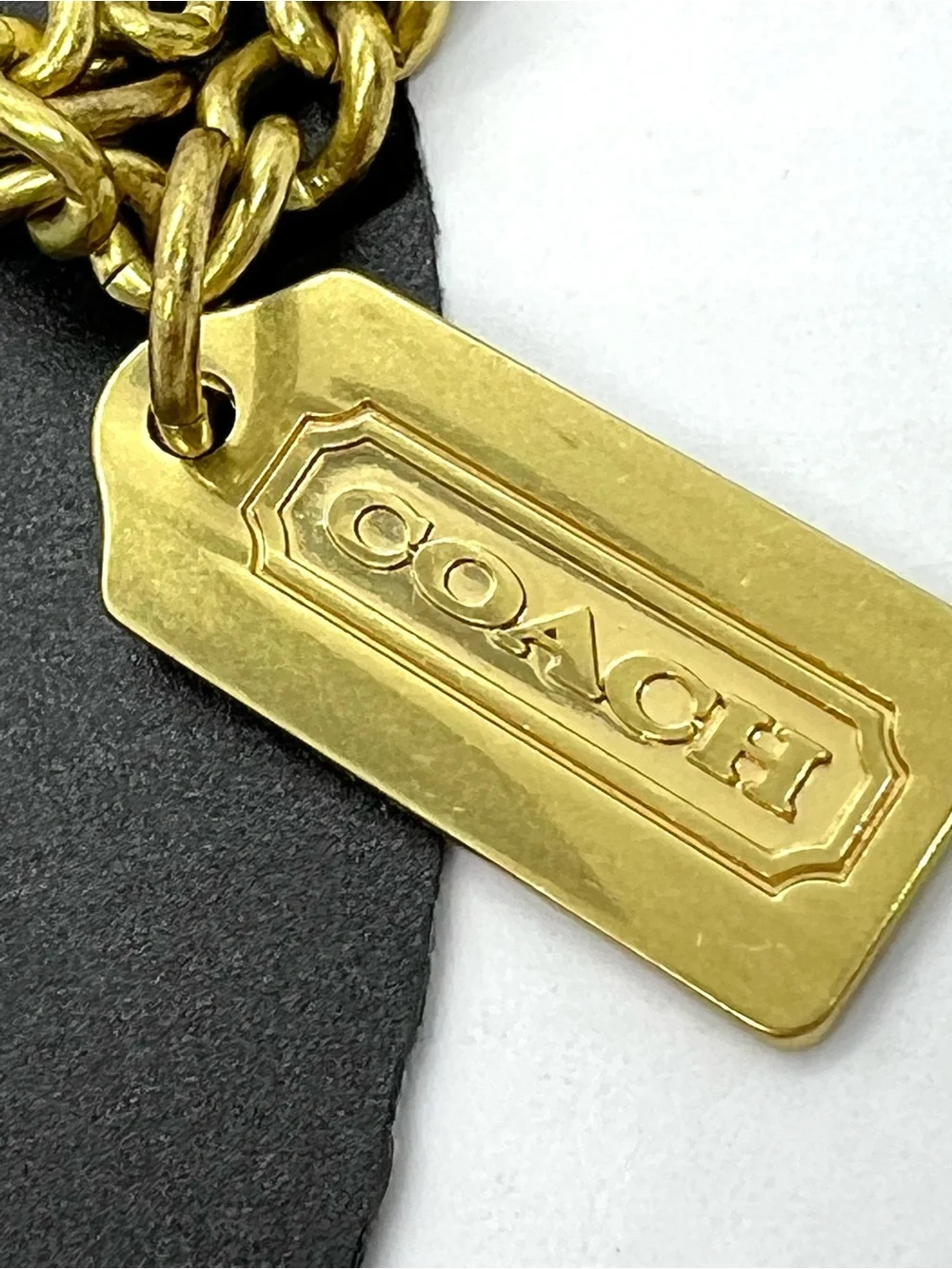 Coach Gold Tone Charm Bracelet with Carriage Charms
